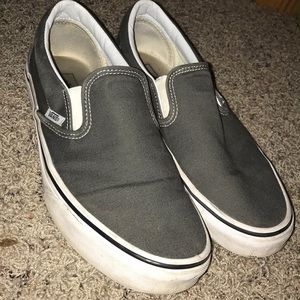 gray slip on vans